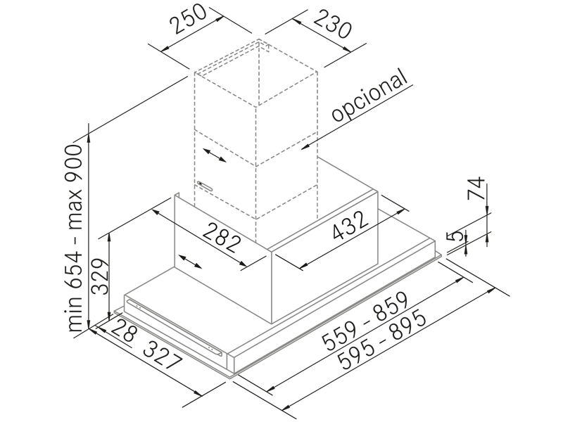 Range Hoods - GA Glass II - Technical design