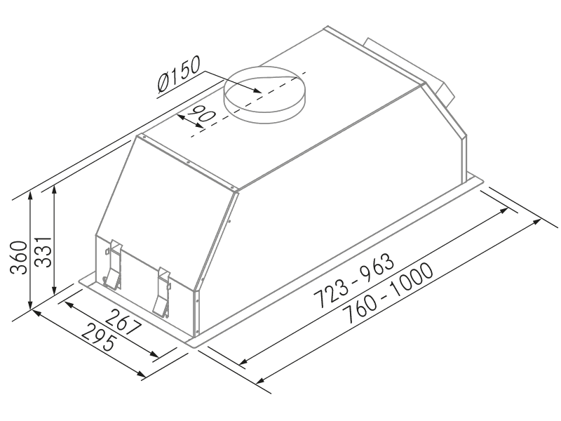 Range Hoods - Vigor Prof - Technical design