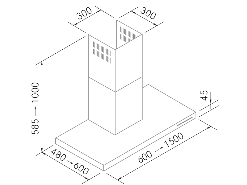 Range Hoods - Fine SP Inox - Technical design