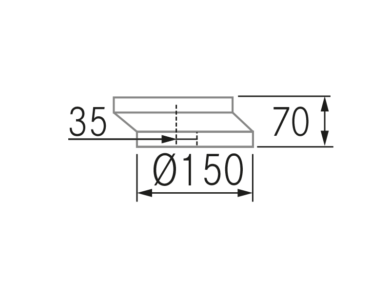 Range Hoods - Excéntrica Ø150 - Technical design