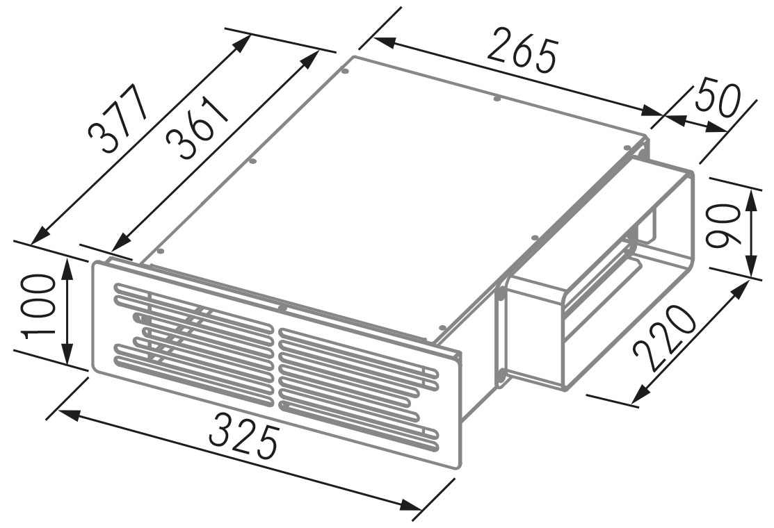 Range Hoods - Rejilla para zócalos - Technical design