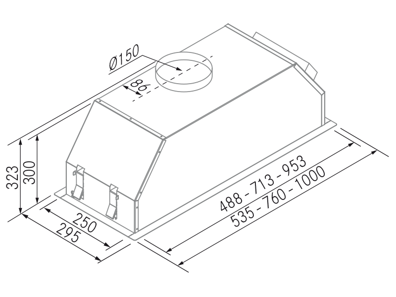 Range Hoods - GA Filo - Technical design